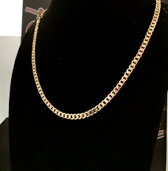 Cadena Barbada Diamantada Oro Laminado 14k