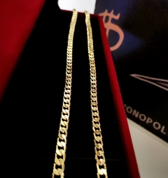 Cadena Barbada Diamantada Oro Laminado 14k - comprar en línea