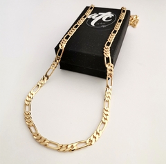 Cadena Figaro 5mm Oro Laminado - comprar en línea