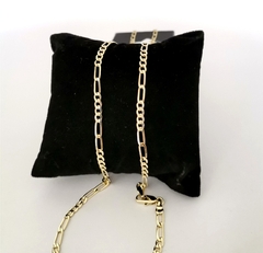 Cadena Fina Figaro Oro Laminado - Joyeria Art Class Cdmx