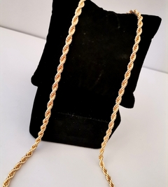 Cadena Torzal 4mm Oro Laminado - Joyeria Art Class Cdmx