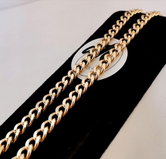 Cadena Cubana Gruesa Oro Laminado - Joyeria Art Class Cdmx