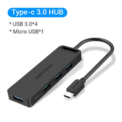 Vention usb c hub 4 portas usb tipo c para usb 3.0 hub splitter divisor adaptado - loja online