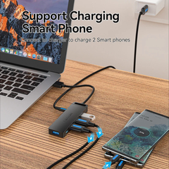 Vention usb c hub 4 portas usb tipo c para usb 3.0 hub splitter divisor adaptado - comprar online