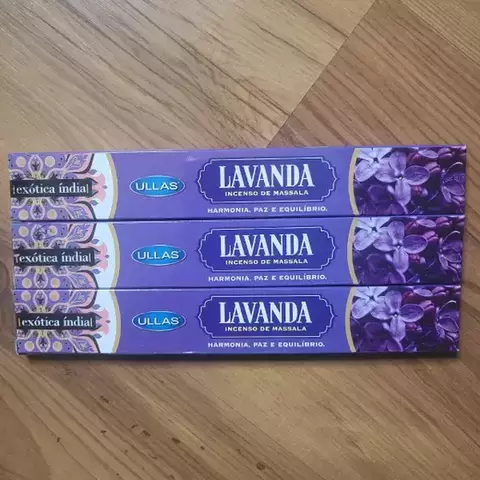 Incenso Indiano Massala Ullas Lavanda - Aroma Relaxante e Natural