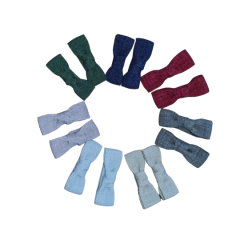 Mini laço de linho (4 cm - 1 par) - cinza escuro - comprar online
