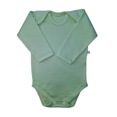 Body Liso manga longa Algodão Egípcio - Verde - comprar online