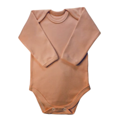 Body Algodão Egípcio Liso Manga Longa - Rosé - comprar online