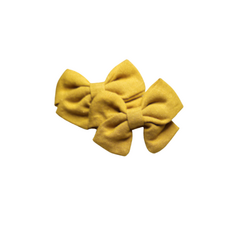 Laço de linho liso (6cm – 01 und) - mostarda - comprar online