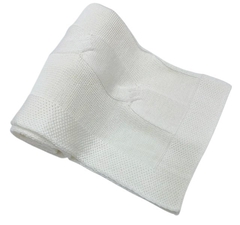 Manta trama trança tricô - Branco - comprar online