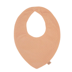 Babador Bandana tecido estampado - Poá rosé