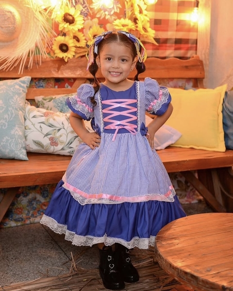Vestido Junino infantil Vestido caipira xadrez vermelho festa junina vestido São João infantil