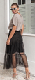 SAIA LONGA TULE DOTS - Eliane moda store