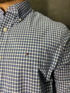 CAMISA SOCIAL MICROXADREZ SLIM TOMMY HILFIGER - comprar online