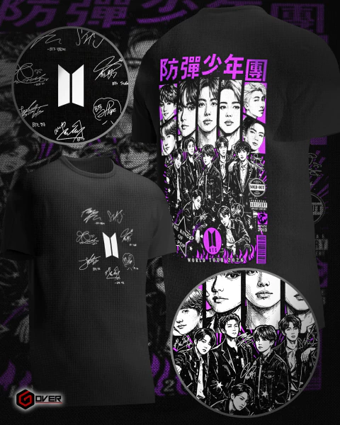 Remera BTS King of Kpop - Doble Estampa