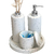 Kit Lavabo Banheiro Bandeja Luxo Saboneteira Aromatizador