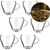 Jogo 6 Canecas Xícaras Vidro 90ml Para Chá Café Cappuccino
