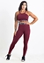 Calça Legging com Bolso de Tela + Cropped Marsala com Elásticos Conjunto Fitness | REF: CCA8 - loja online