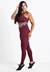 Imagem do Calça Legging com Bolso de Tela + Cropped Marsala com Elásticos Conjunto Fitness | REF: CCA8