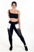 Calça Legging com Bolso de Tela + Cropped Preto com Elásticos Conjunto Fitness | REF: CCA8 - comprar online