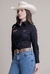 Imagem do CAMISA COMPETIÇÃO FEMININA MANGA LONGA TEXAS FARM - CAP007 - PRETO/ ROSA PINK