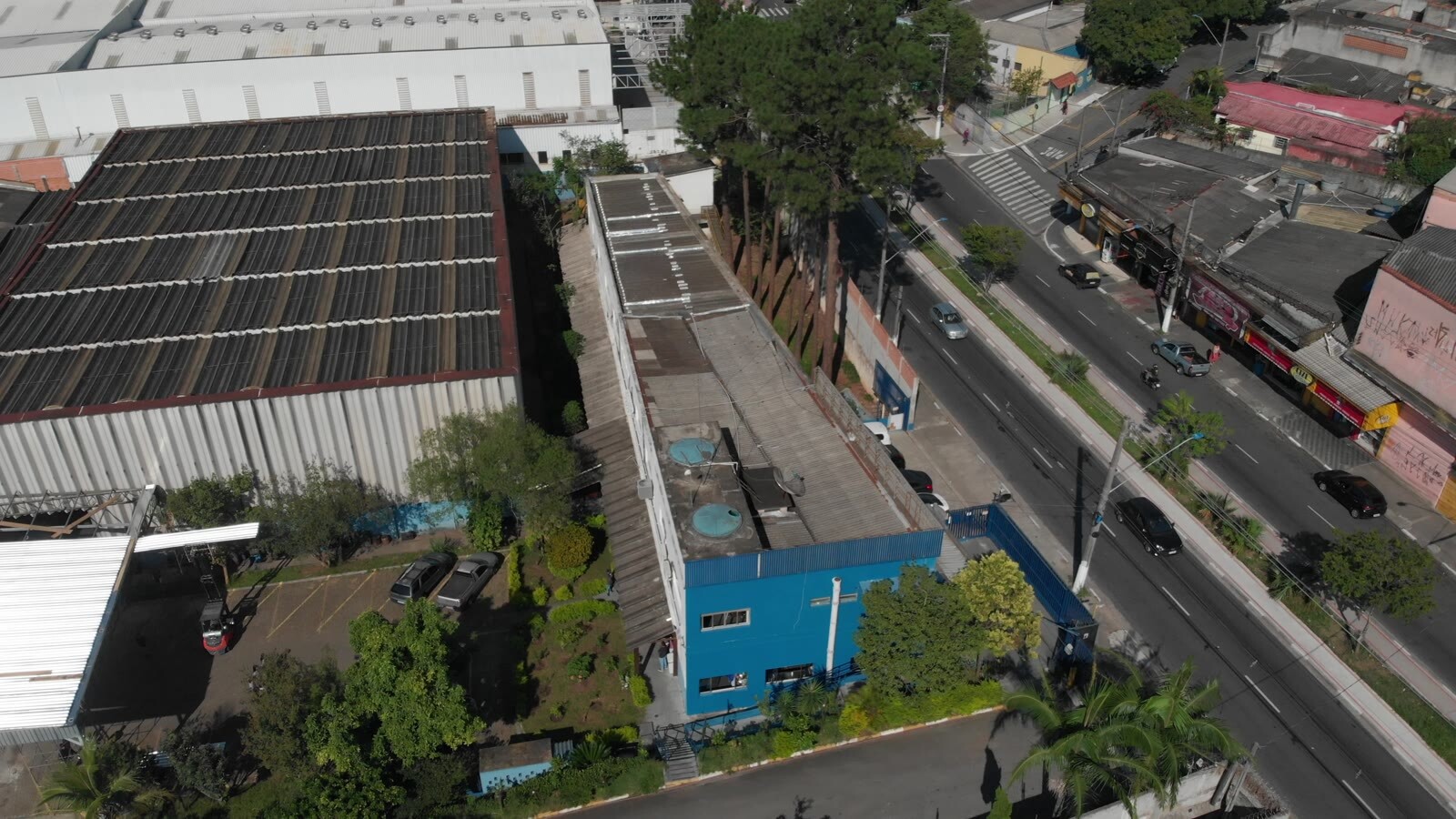 Vista aérea da fábrica da MG Peças Automotivas em Diadema-SP