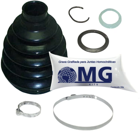 Kit Coifa da Junta Homocinética Lado Roda Volkswagen Gol, Parati, Quantum e Santana 1995 em diante - MG-KCV0371