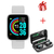 Relógio Inteligente Smartwatch D20 Y68 Bluetooth Preto - Fit Pro Android e Ios Mais Fone De Ouvido TWS F9 Bluetooth in-ear Gamer - Pulso7