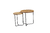 MESA NINHO KENT INDUSTRIAL RUSTUIC BROWN GRAFITE 0,41x0,53