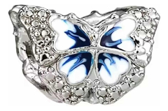 Berloque Borboleta Azul Cravejada Em Prata 925 - comprar online