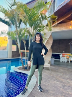 Calça Legging 3D Verde Militar na internet