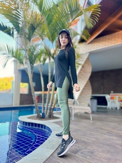 Calça Legging 3D Verde Militar