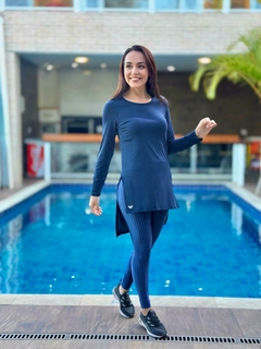 Calça Legging 3D Azul Marinho
