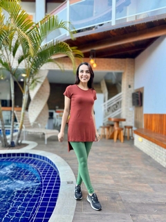 Legging Lisa Verde Militar - Feh Fitness