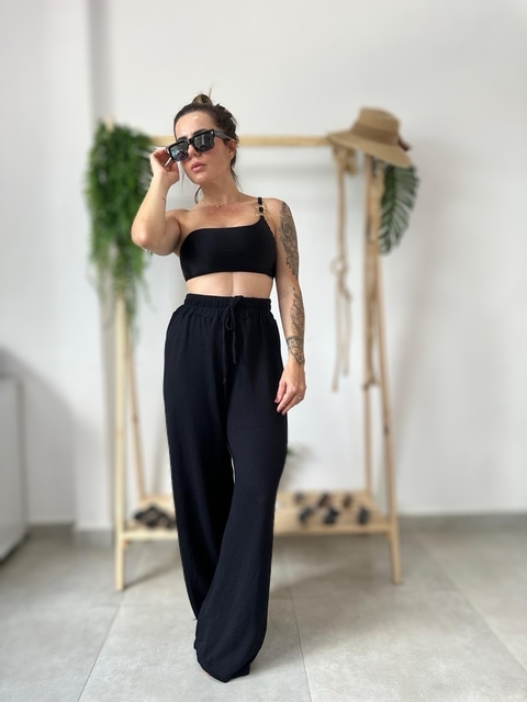 CALÇA CARMEL CINTURA ELASTICO PRETA