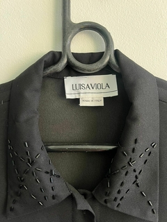 Chamise Italiana Luisa Viola Preta Tamanho G na internet