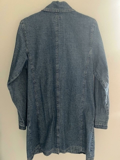 Sobretudo Jeans Tamanho M Peça Vintage Anos 2000 - Brechó do Gatil - Moda Circular
