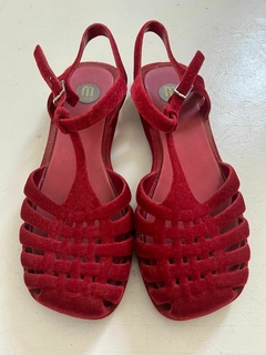 Melissa Aranha Flocada Bordô número 35 - comprar online