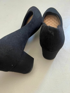 Sapato de Salto Preto Beira Rio número 37 - Brechó do Gatil - Moda Circular