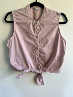 Cropped Denin Lilás Marisa Tamanho M - loja online