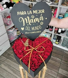 Box Grande de Corazón con Rosas