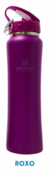 Garrafa Squeeze 750 ml Aço Inox Academia com Canudo