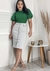 saia jeans midi/ secretaria
