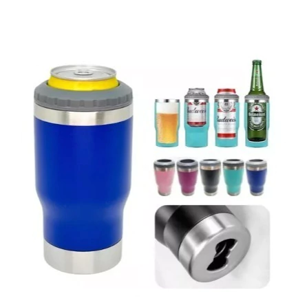 Copo Térmico 5 em 1 Latinha / Barrigudinha / Long Neck / Lata Alta 400 mL Com abridor Porta Lata Cerveja Garrafa - comprar online