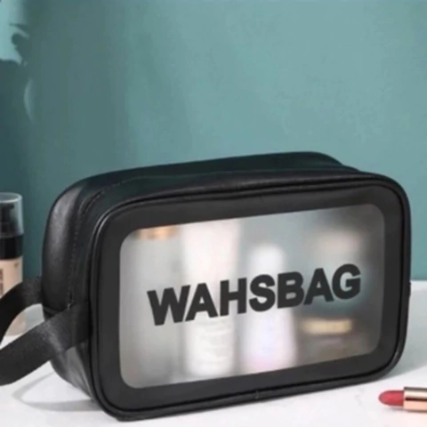 Necessaire Organizador Maquiagem Transparente WashBag Resistente a Água - 2 Cliques Achadinhos