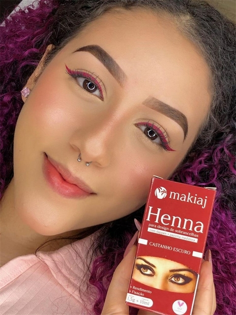HENNA PARA SOBRANCELHAS CASTANHO MEDIO MAKJAJ