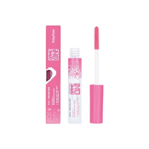 MASCARA EM GEL INCOLOR GAME ON CILIOS+SOBRANCELHAS HB-509 RUBY ROSE