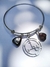 Pulseira Retrátil e Pingente "Sigilo de Lilith" em Aço com Cristais (Granada)