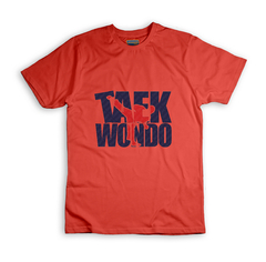 Remera taekwondo logo azul- BSDTD4