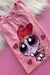Camiseta Florzinha Corações Rosa